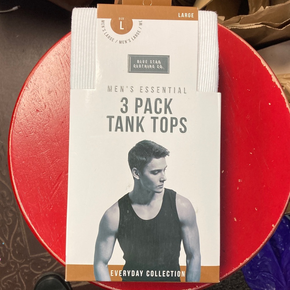 Blue Star Clothing Company 3 Pack Men’s Essential Tank Tops